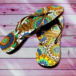 Havianias Thin Flip Flops Size 7:8🛍🎄